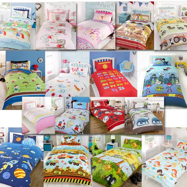 Boys, Girls, Kids & Adult Character Duvet Quilt Cover Bedding Sets - 4 sizes