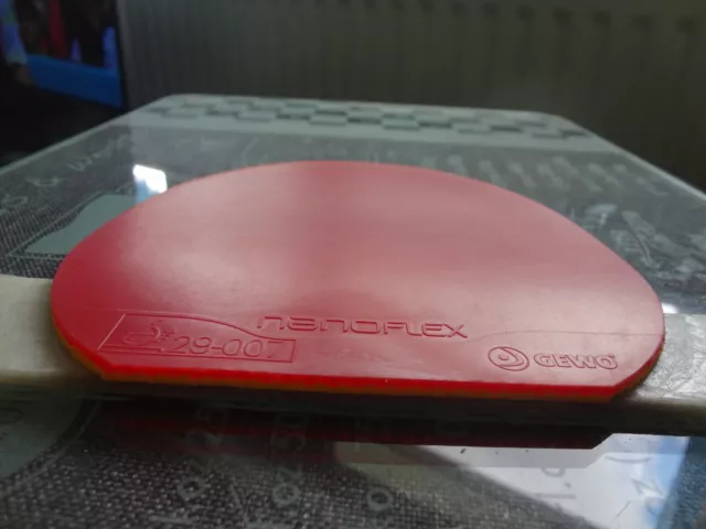 used table tennis rubber GEWO NANOFLEX FT40  W147mm x H154mm