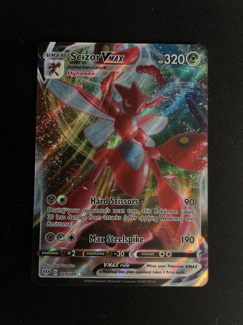 Scizor Vmax Tcgplayer Pokmon TCG: Scizor VMAX 119/189 - Darkness Ablaze Ultra Rare Full Art Card (Near Mint Condition) Vstar Pokemon Cards Scizor Vmax Tcgplayer Pokmon TCG: Scizor VMAX 119/189 - Darkness Ablaze Ultra Rare Full Art Card (Near Mint Condition) Vstar Pokemon Cards
