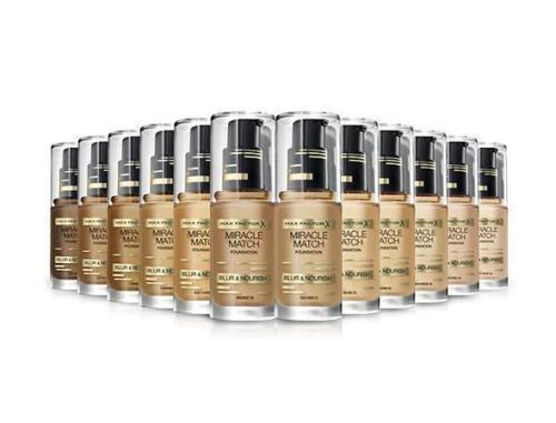 3 x Max Factor Miracle Match Blur & Nourish Foundation 30ml - Various Shades