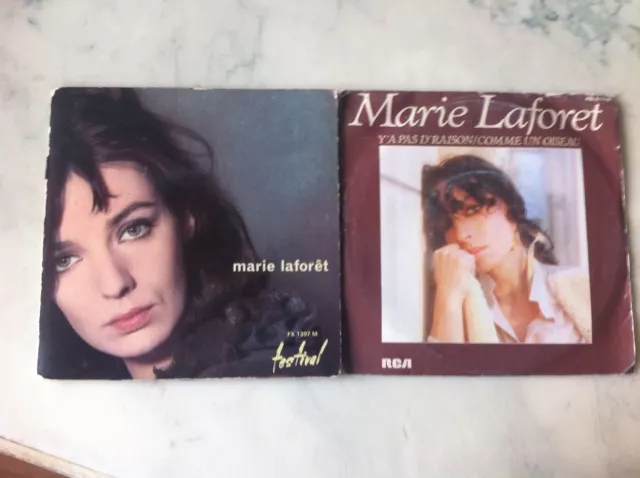 A saisir Lot De 2 Vinyls 45T De Marie Laforêt (4 titres et 2 titres)