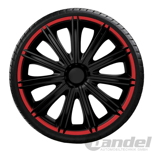 4 Enjoliveurs Roue Noir Et Rose 14 Pouces NRM - Pour Voiture, Style Sportif