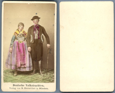 Koestler Bauer und Bauerin Bayer Bavière München Couple de paysans bavarois 