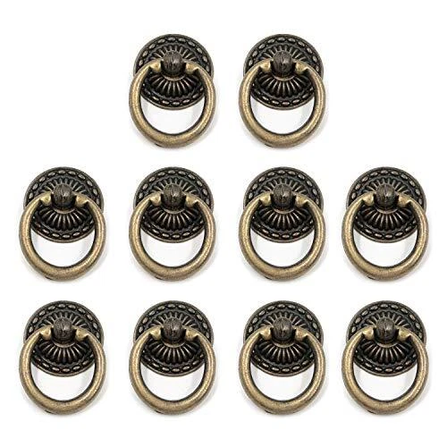 Antique Bronze Knobs Pulls Handles Hardware Furniture Drawer Pull Ring Dresser C