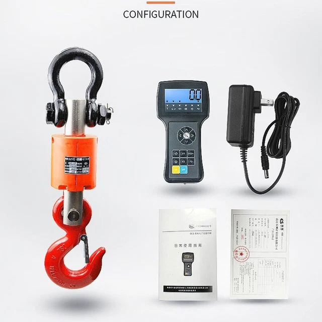 Digital Crane Scale Portable Industrial lifting Scale +Handheld Meter 3T/3000kg