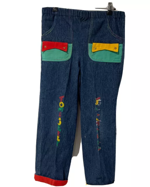 Vintage Classic Kids 'Tom & Jerry' Denim Jeans - Suit Size 12