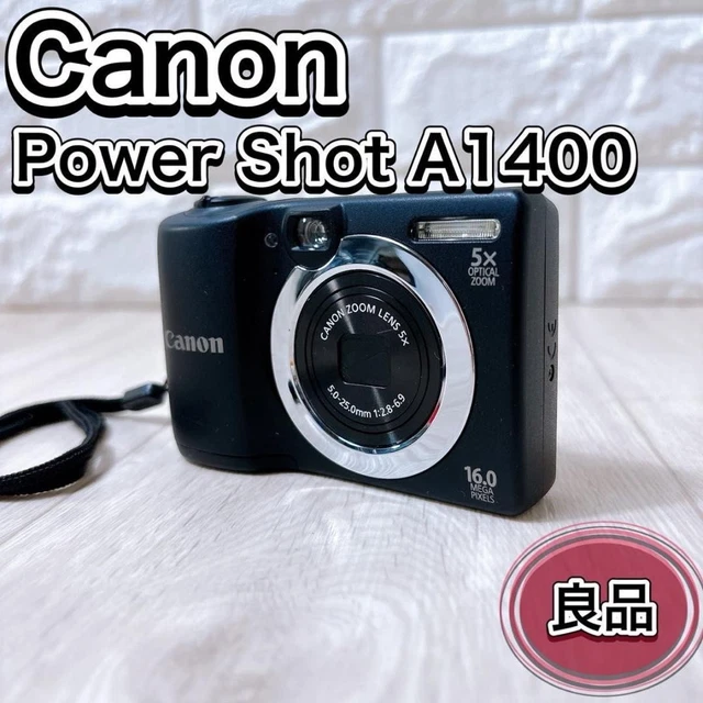 CANON POWERSHOT A1400 Compact Digital Camera Black Used