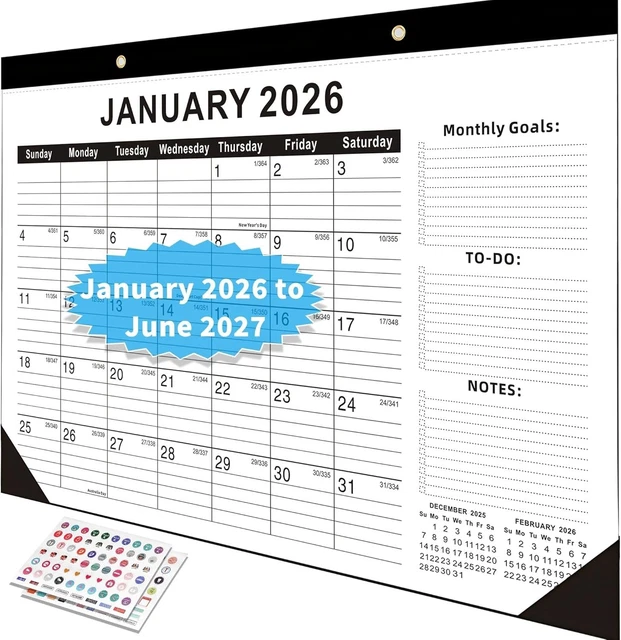 2026 WALL CALENDAR Large, Wall Calendar 2026-2027 with Australia ...