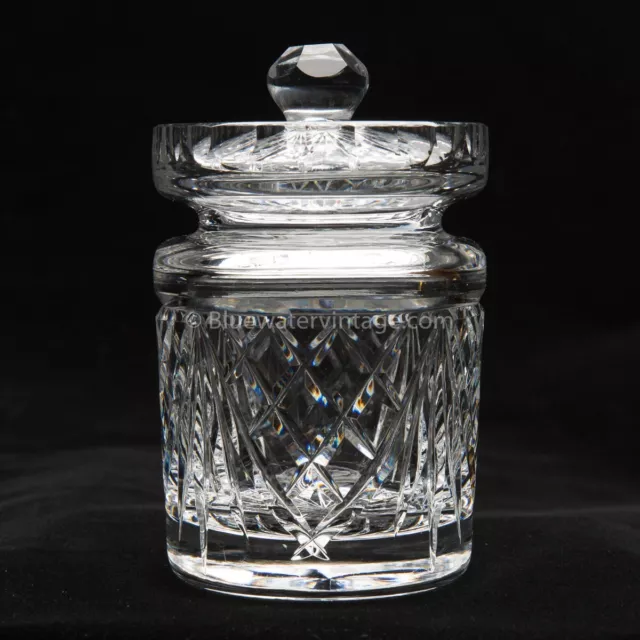 GL4	Vintage Waterford Lismore Pb Cut Crystal Jam or Condiment Jar Ireland EX!!