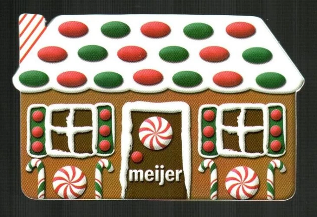 MEIJER Gingerbread House ( 2005 ) Die-Cut / Textured Gift Card ( $0 )