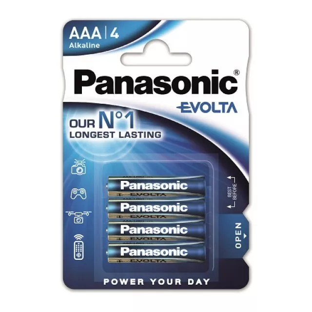 16 x Panasonic Alkaline Evolta AAA MN2400 LR03 Micro1,5V - 4 x 4er VPE