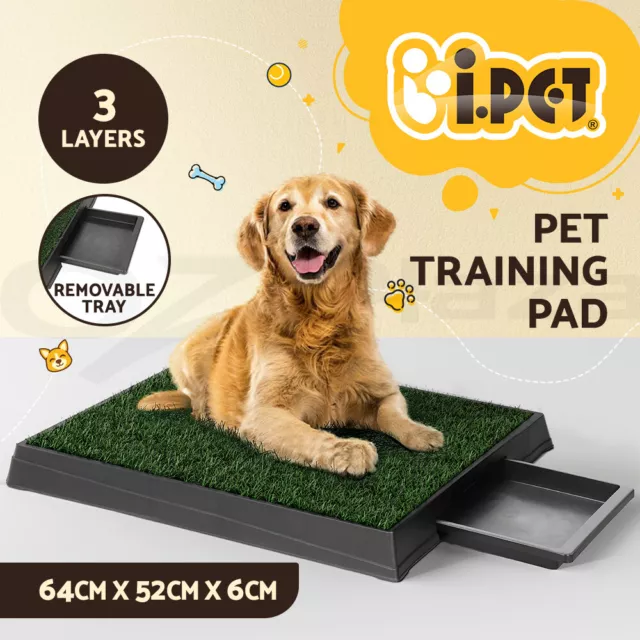 i.Pet Pet Training Pad Dog Potty Toilet Large Loo Portable With Tray Grass Mat