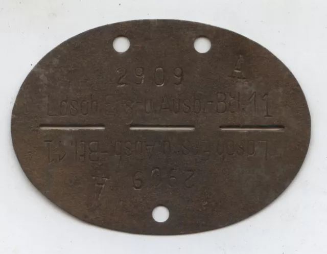 R294 Wehrmacht dog tag marchio di riconoscimento originale tiratore nazionale Ausb. Batl. 11