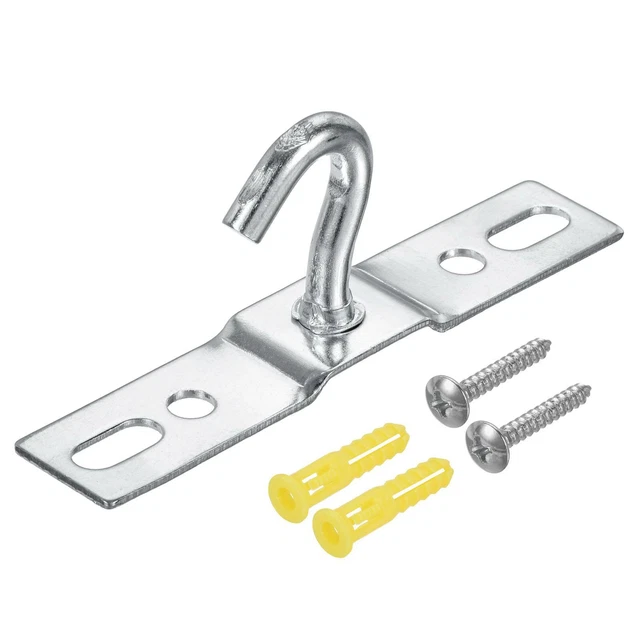 4Pcs Pad Eye Plate Ceiling Hooks 93mm Wall Mount Hanger Galvanized Iron