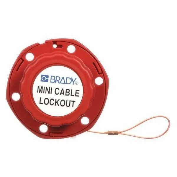 BRADY Retractble Cble Lckout, 8 ft L, 6 Lcks Max, 51442