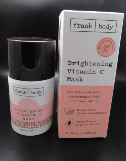 Frank Body Brightening Vitamin C Facial Mask Full size 1.69 fl oz  RV$25 NEW