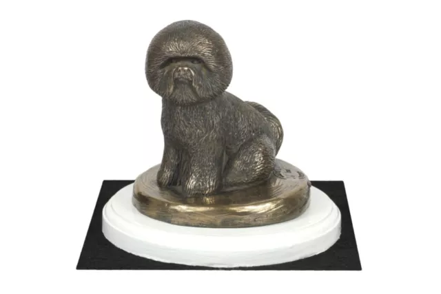 Bichon Frise - figurine with a dog on a white wooden base Art Dog USA