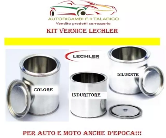 Kit Vernice Lechler 1000 Gr Giallo Cromo 933 Induritore 362  Diluente 500 Gr