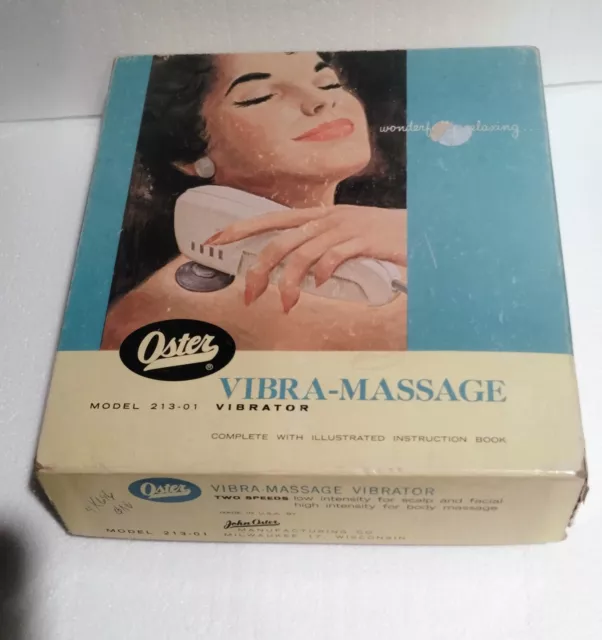 Vintage Vibrator Oster Vibra-Massage Personal Massager Original Box TESTED