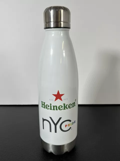 Heineken Beer Gay Pride NYC Aluminum Beverage Bottle/Tumbler New York White