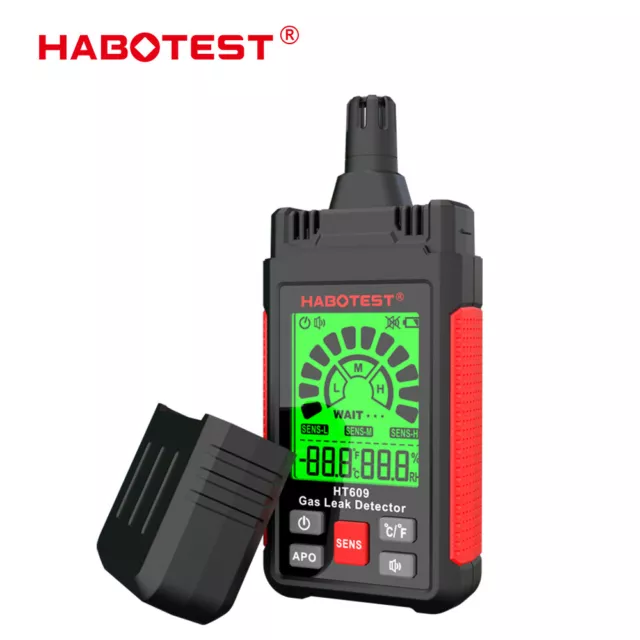 HABOTEST HT609 Natural Gas Propane Leak Detector Digital LCD Tester Portable