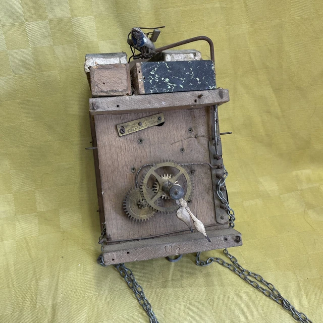 Reloj de cuco movimiento de placa de madera reloj de la Selva Negra antiguo reloj de pared reloj de péndulo relojero pieza