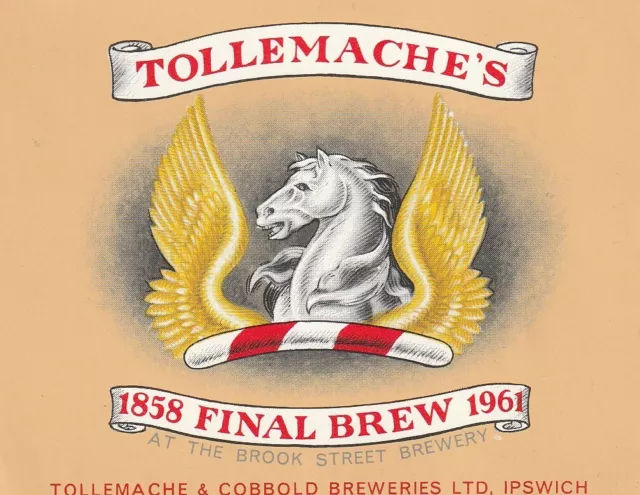 Unused Beer Bottle Label - Tollymache & Cobbold Breweries - Final Brew