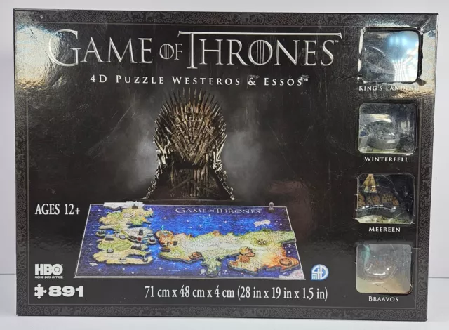 Seltenes Game of Thrones 4D-Puzzle Westeros & Essos - Karten, Drucke und Modelle - Neu