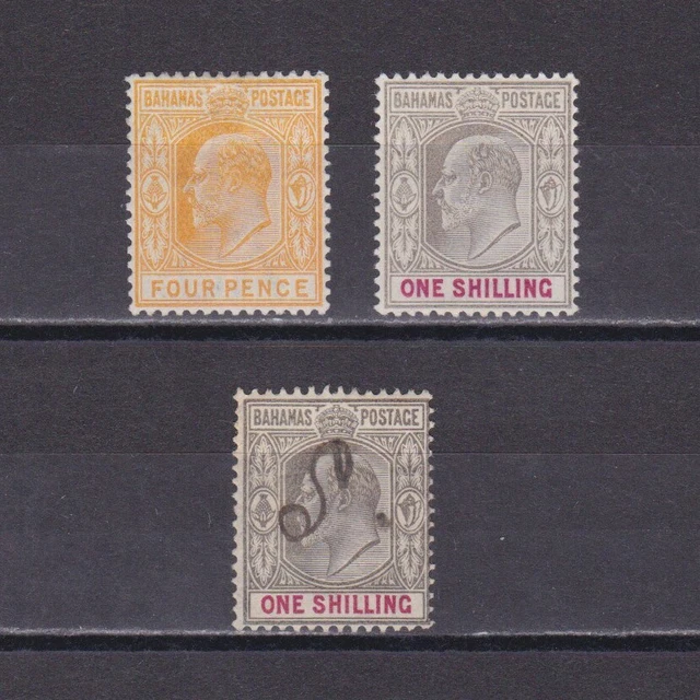 BAHAMAS 1902, SG #65-68, CV £106, Wmk Crown CA, part set, MH/Used