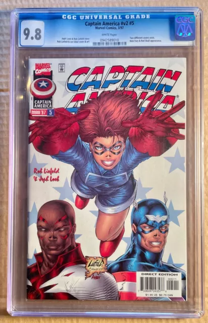 Captain America #5 (Marvel 1997) CGC 9.8 1st Appearance Rikki Barnes