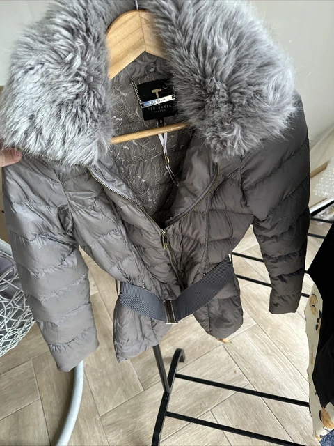 Ted baker yelta quilted down jacket grey sale