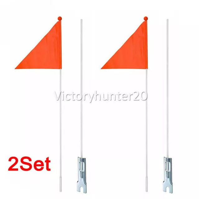 2PCS BICYCLE SAFETY FLAG for MOBILITY SCOOTER BIKE 150cm 2