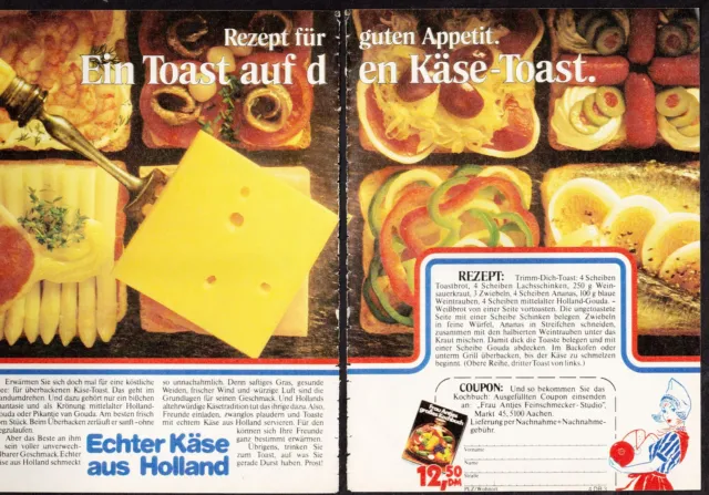 3w978/ Alte Reklame - von 1984 - Echter Käse aus Holland