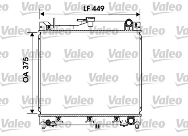 VALEO Motorkühler Wasserkühler 734170 Aluminium Kunststoffgehäuse für SUZUKI SN