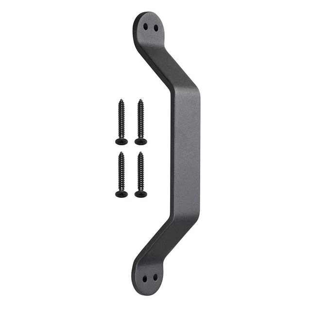 9" Barn Handle Cast Iron Pull Gate Shed Cabinet for Sliding Door Matte Black