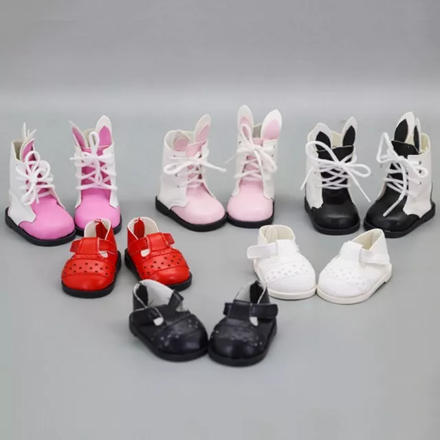Wearing Play House Accessories Differents Color 45cm Doll Boots Leather Shoes
