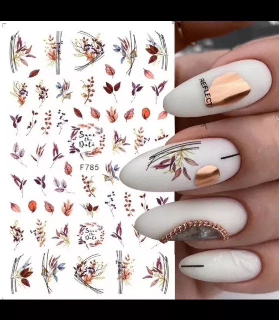 Adesive Unghie 3D Nail Art oro sticker nail art Adesivo French oro fiori foglie