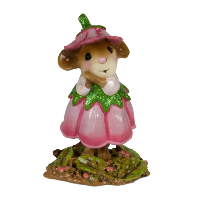 Wee Forest Folk WEE FLOWER MOUSE OF THE MONTH, WFF# M-640f, JUNE ROSE