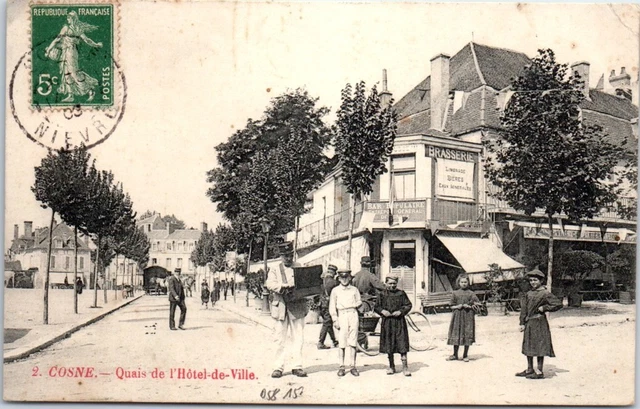 58 COSNE - le quai de l'hotel de ville
