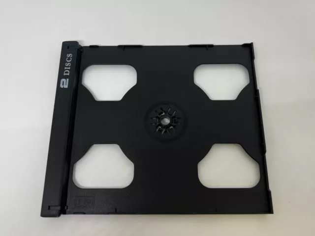 10 Pcs New Double Cd Smart Tray, 2 Discs Print, Black, Yl28Logo