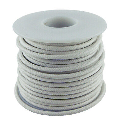 50 Feet Solid Core Cloth 20 AWG Wire, White