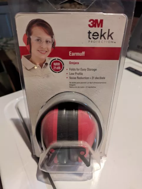 3M RED Adjustable POSITION Noise EAR Muff Sound REDUCING Hearing PROTECTION
