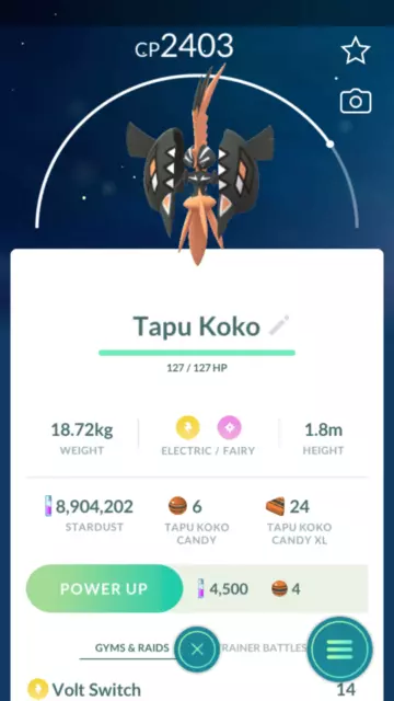 Shiny Tapu Koko ✨ Pokemon Trade Go