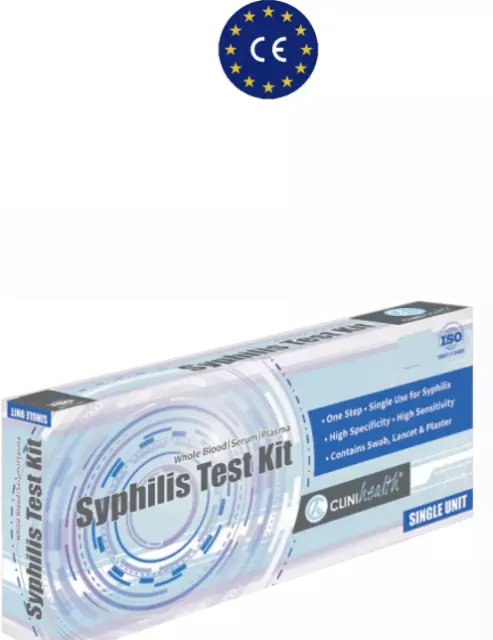 Clini-Health Syphilis test kit CE and FDA - Twin Pack Fast Delivery 🇬🇧