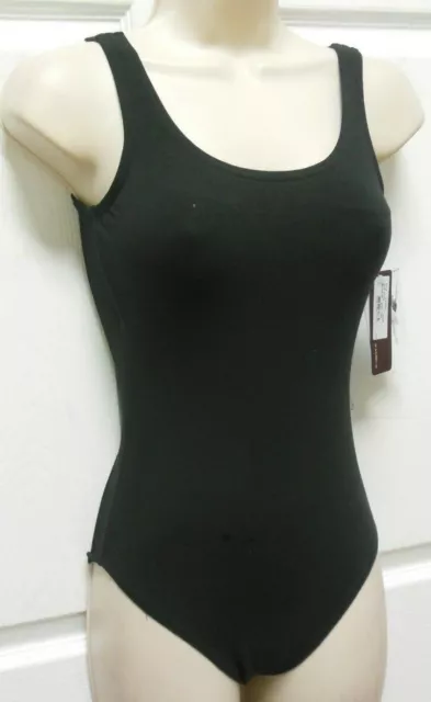 Tank Dance Leotard Bloch Plie L5405 color Black front shelf lined