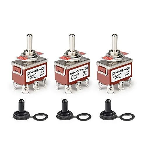 3 Position Momentary Rocker Heavy Duty Toggle 15A 250V 20A 125V DPDT Switch