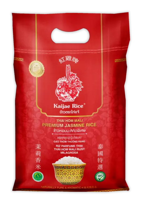 Kaijae Rice Thai Hom Premium Mali Jasmine Rice 5kg | Naturally Pure & Aromatic