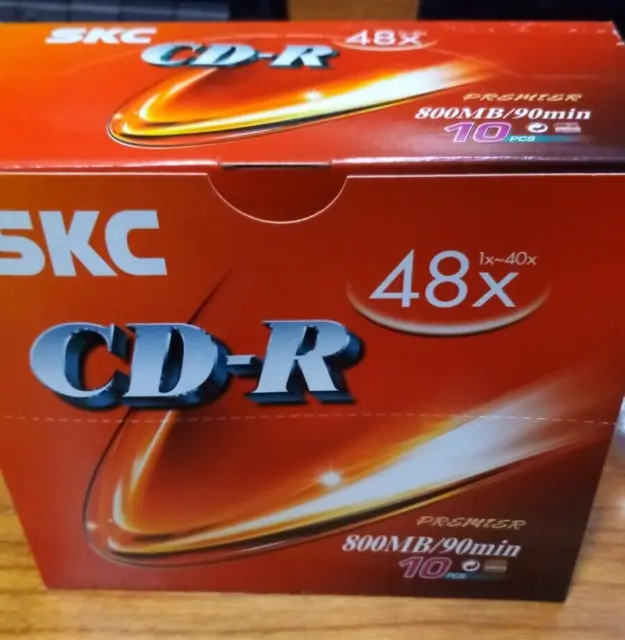 SKC CD-R 48x 800 MB 90 Min - Box da 10 CD