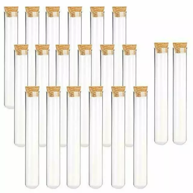 10-100x Glass Test Tubes With Cork Stopper Party Wedding Party Favors 15*150mm