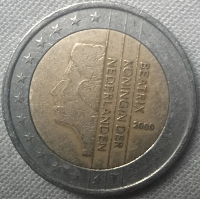 Pièce de 2 euros très rare - Béatrix Koningin Der Nederlanden - 2000